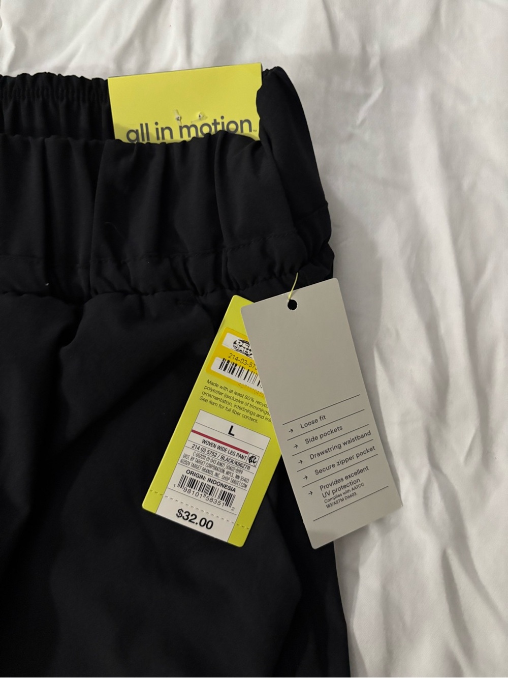 all in motion Black Wide-Leg Elastic Waist Pants - Picture 2 of 2